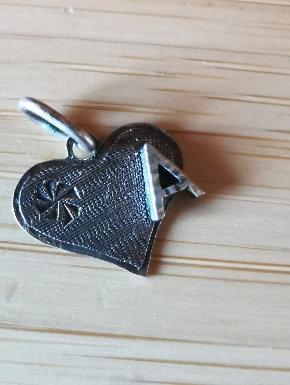 Sterling Silver Heart Pendant with “A” Initial